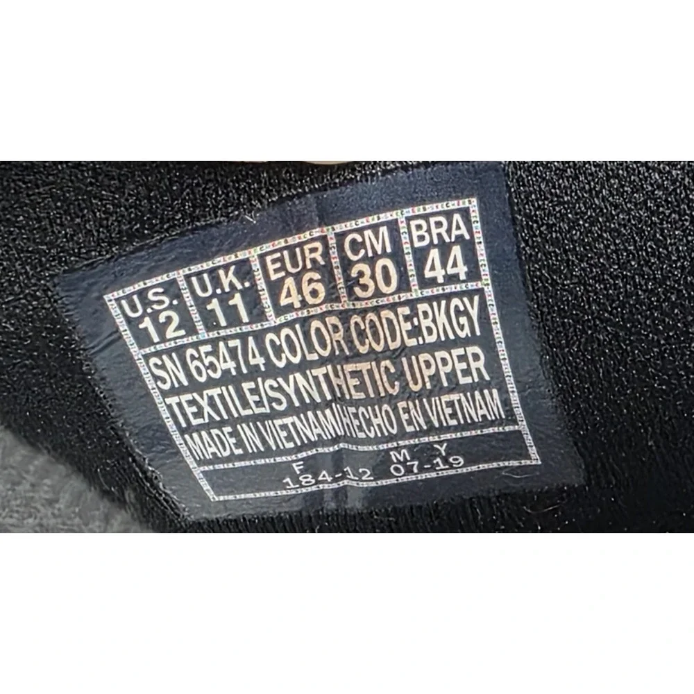 Skechers Mens Delson Camben Size 12 Slip On Sneaker Black Gray Walking Shoe